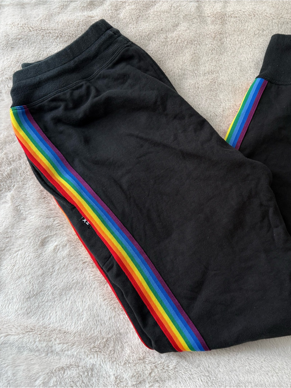 TOMBOYX Black Rainbow Pride French Terry Jogger Size S - Picture 7 of 9